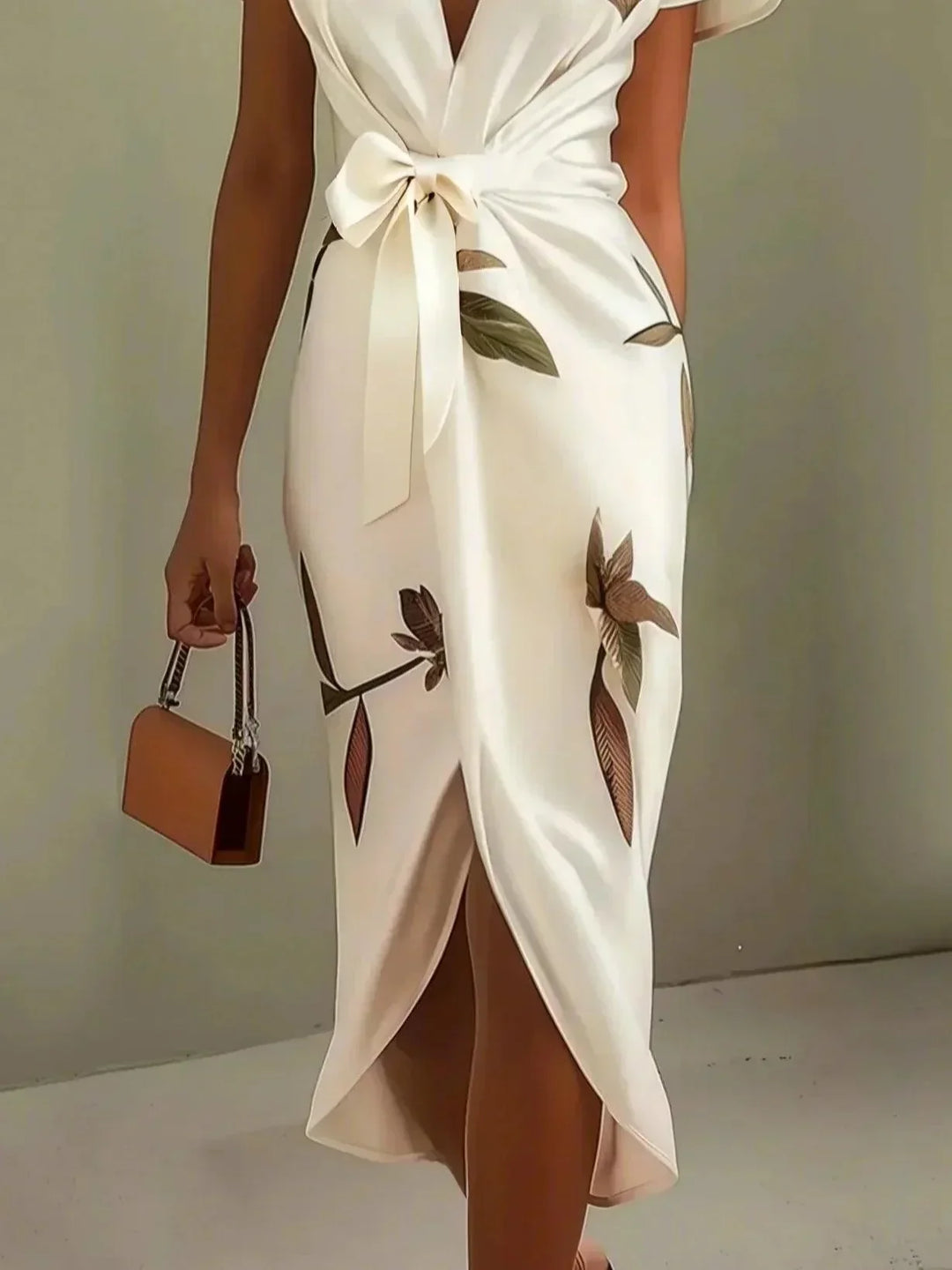Women's Wrap Style Midi Dress