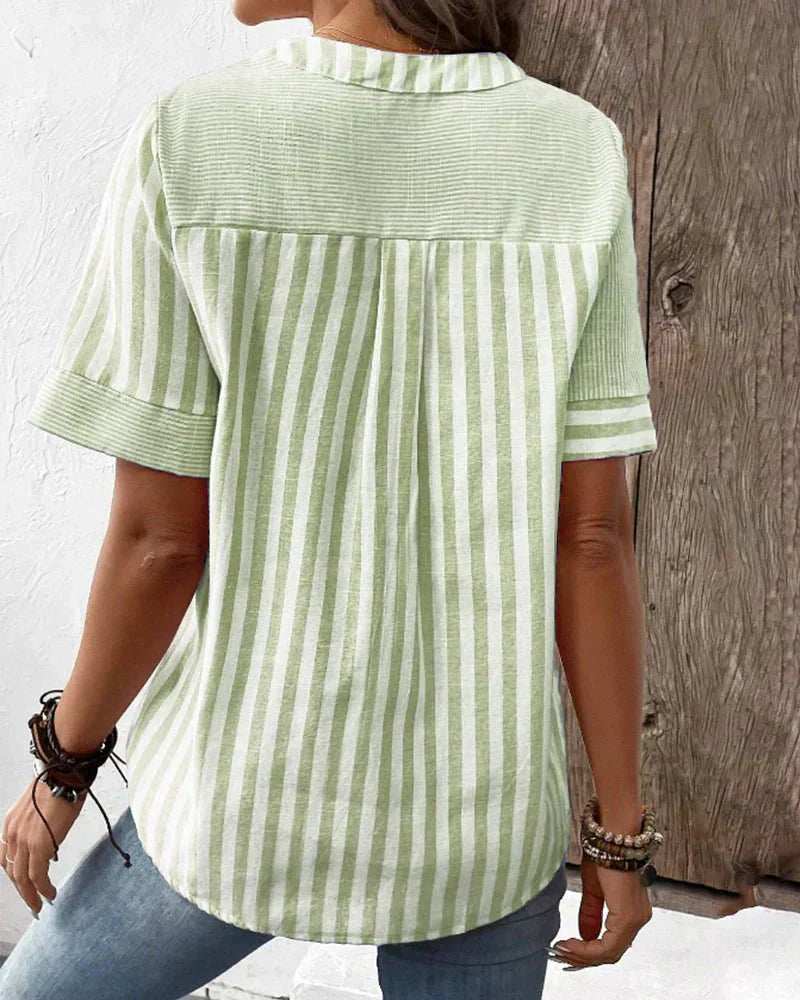 Women's Striped Soft Blouse
