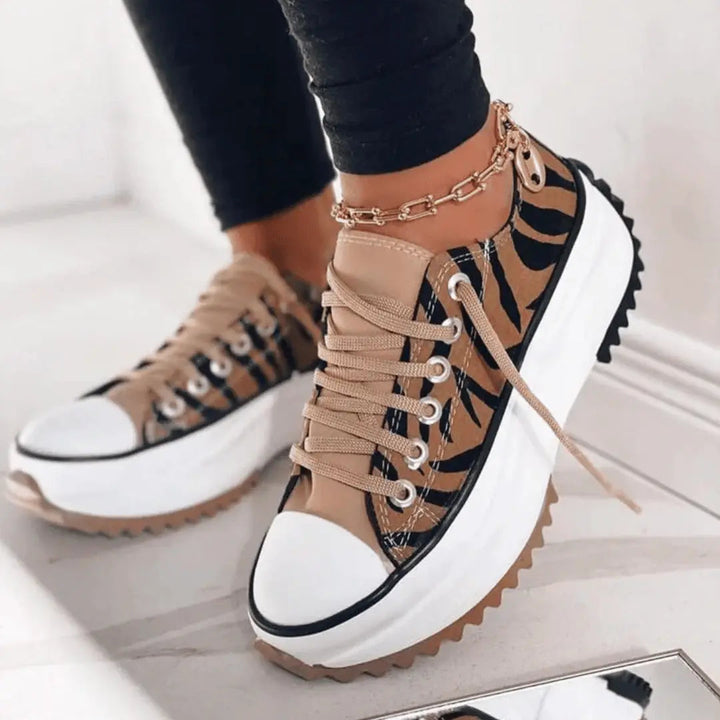 Platform Canvas Style Sneakers for Women