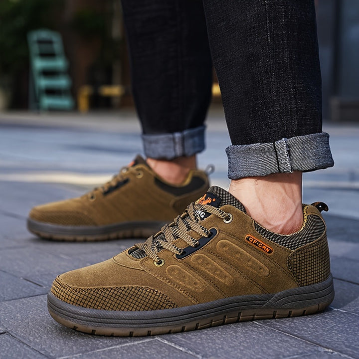Lace Up Hiking Shoes with Structured Design for Men