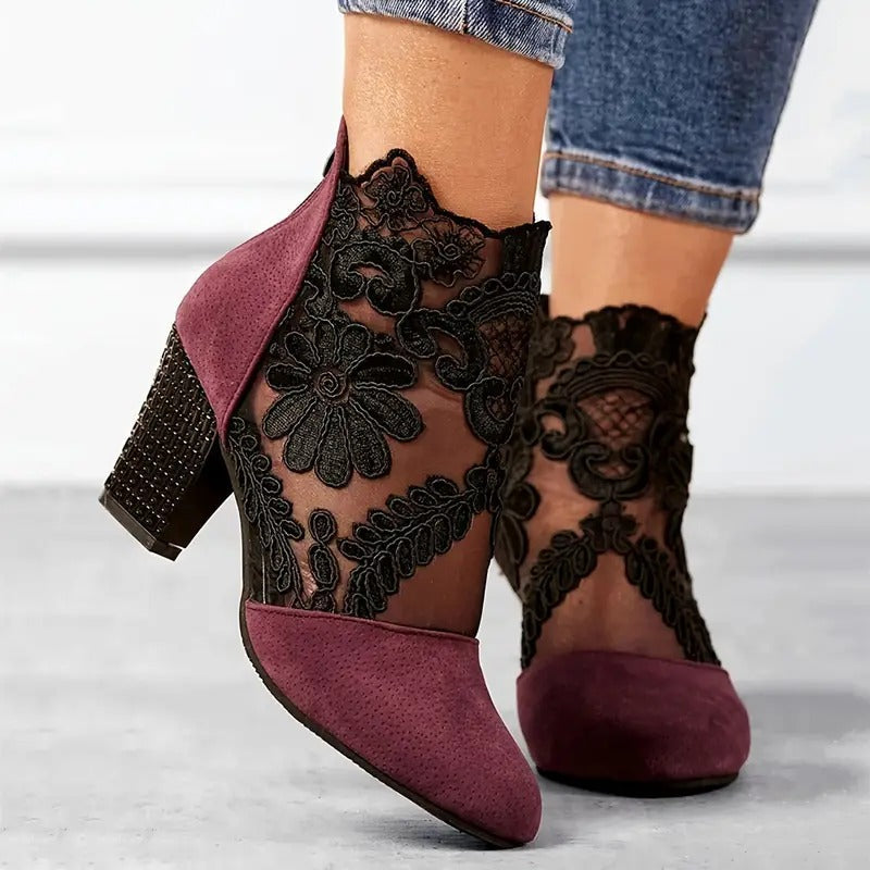 Heels Floral Lace Wedding Women