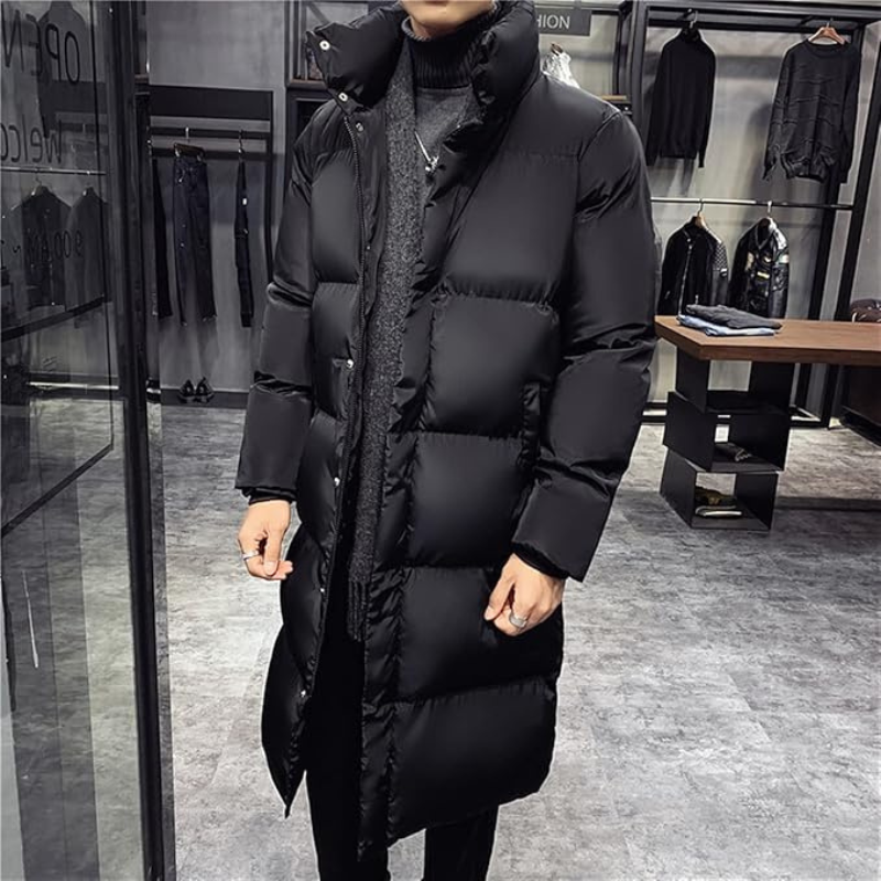 Winter Puffer Jacket with Quilted Design for Men