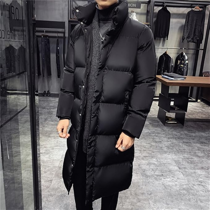 Winter Puffer Jacket with Quilted Design for Men