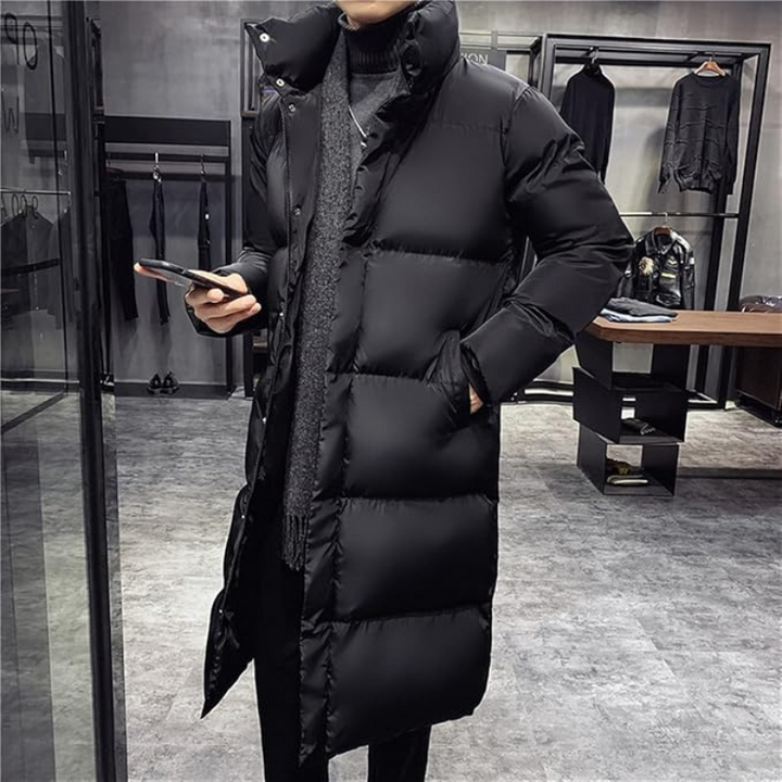 Winter Puffer Jacket with Quilted Design for Men