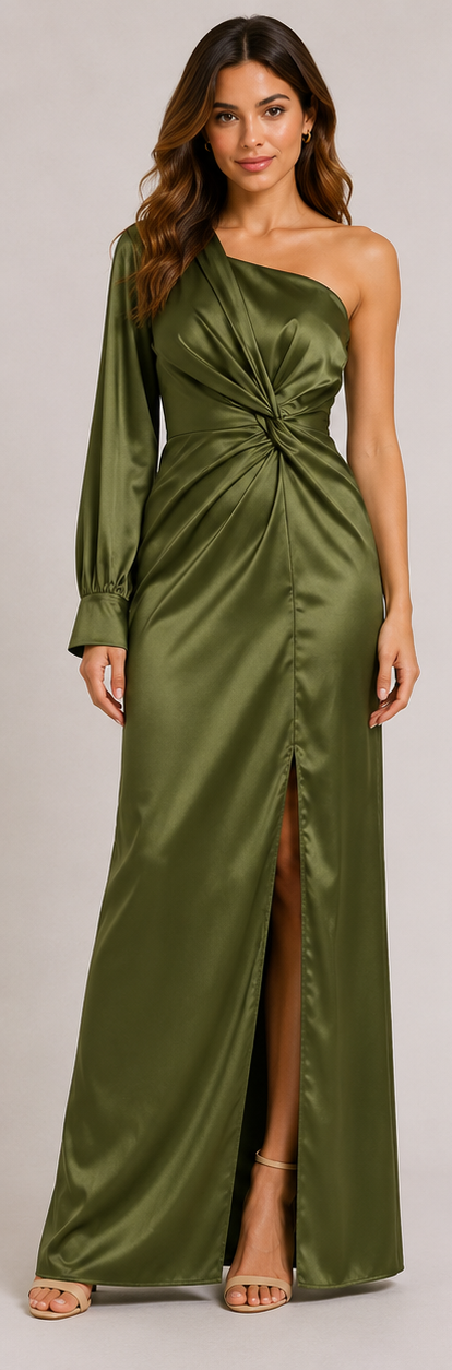 Women's Pleated Wedding Midi Dress
