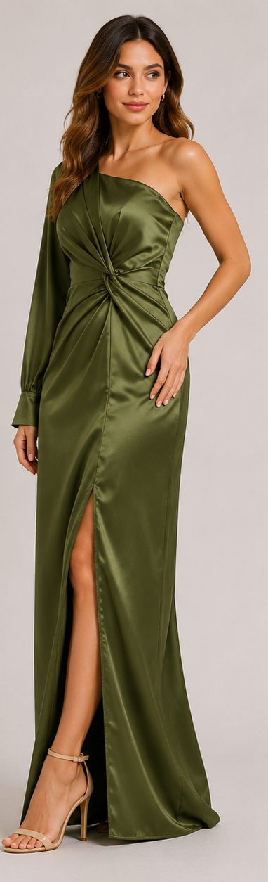 Women's Pleated Wedding Midi Dress