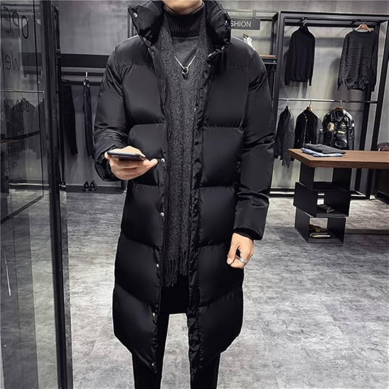 Winter Puffer Jacket with Quilted Design for Men