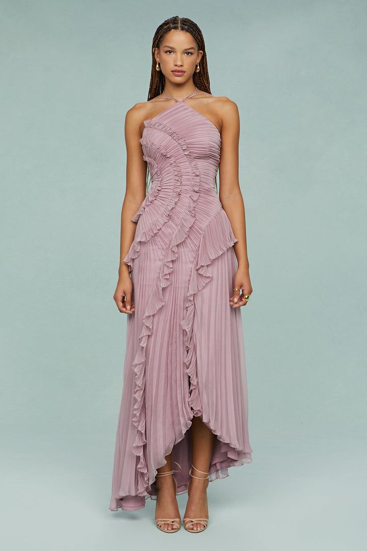 Women's Modern Halter Maxi Dress