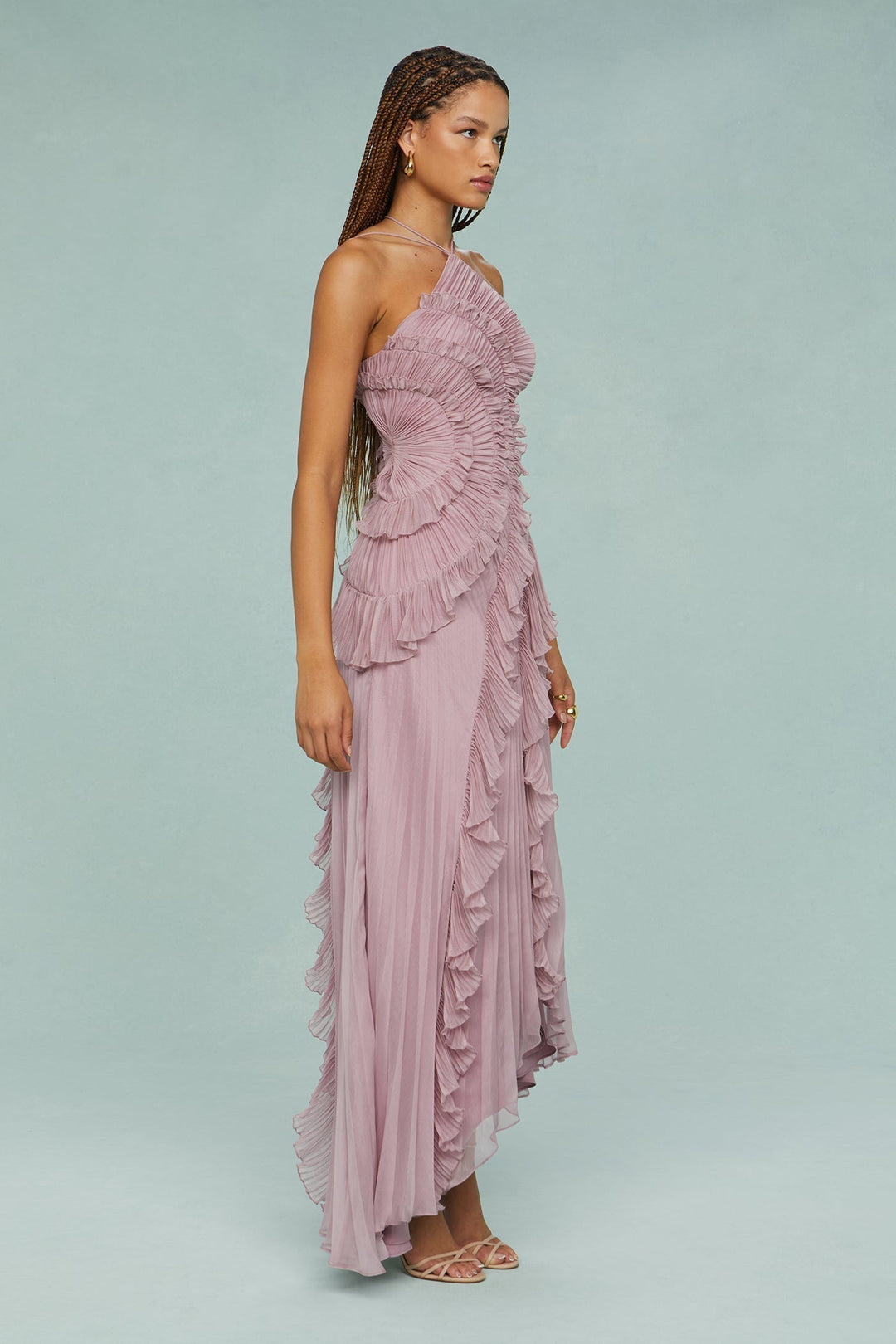 Women's Modern Halter Maxi Dress