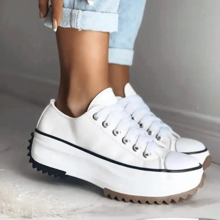 Platform Canvas Style Sneakers for Women
