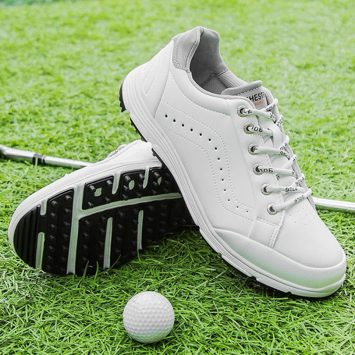 Golf Shoes with Integrated Spikes and Athletic Design for Men