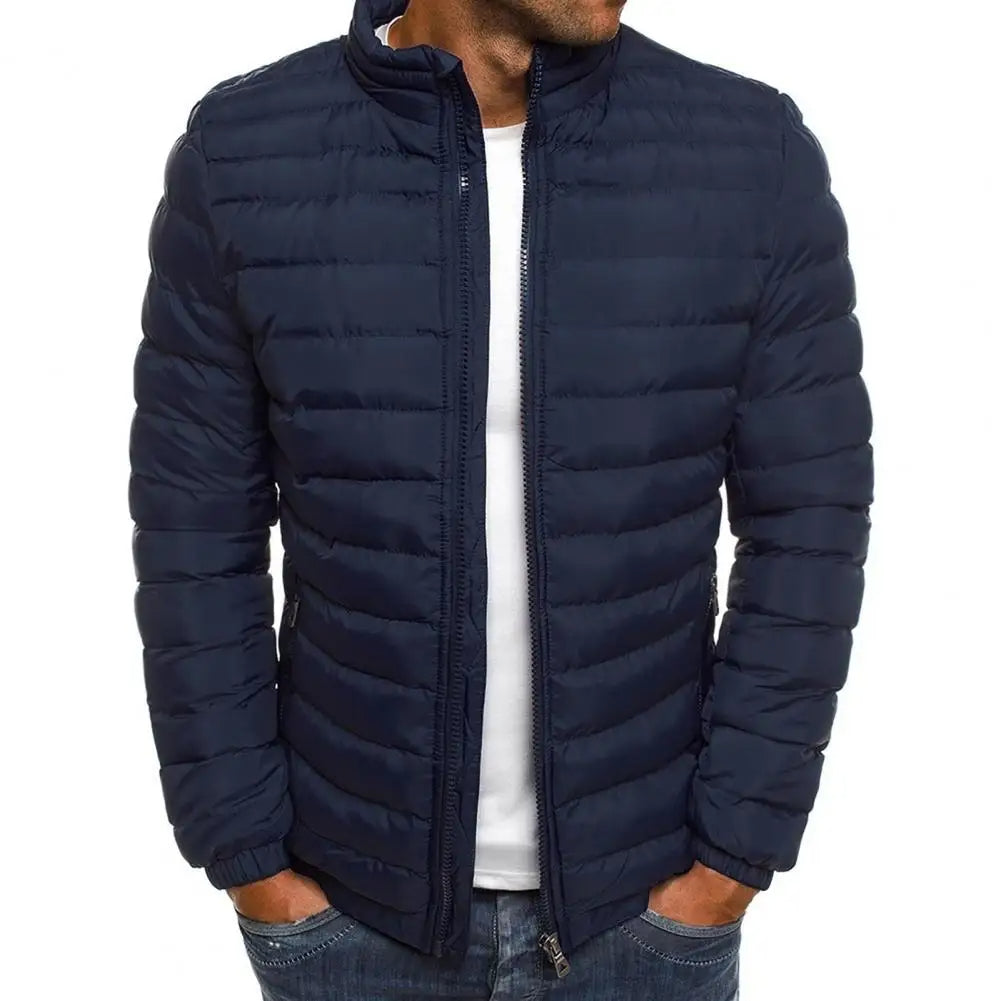 Winter Puffer Jacket with Hooded Design for Men
