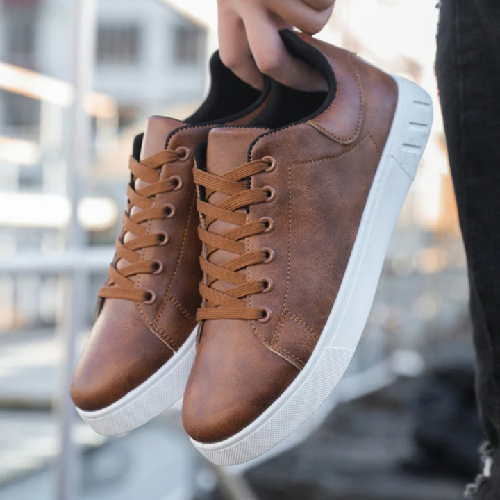Casual Lace Up Street Sneakers with Clean Design for Men