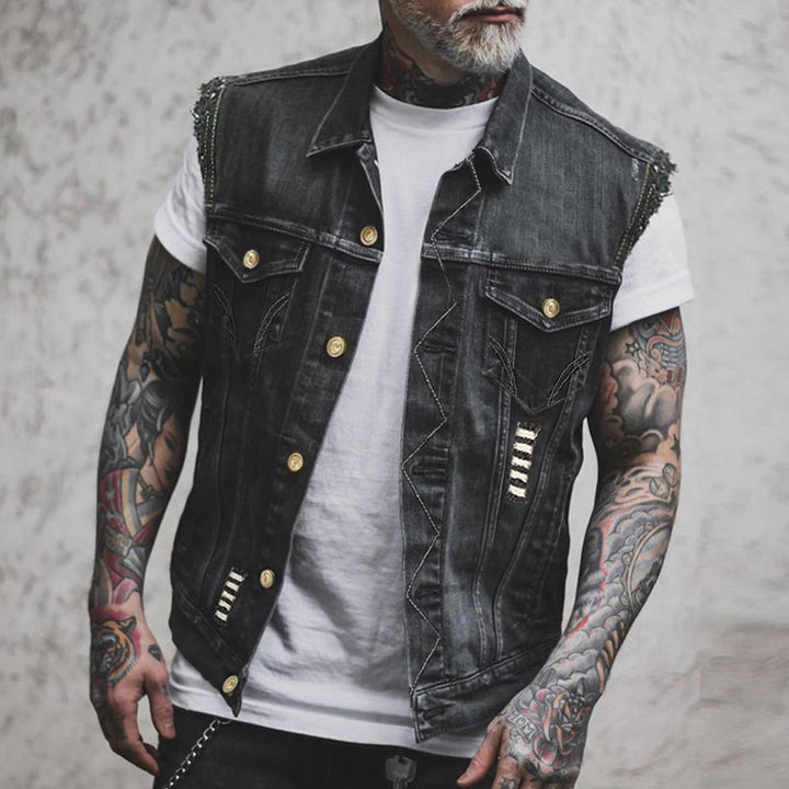Casual Sleeveless Jacket with Classic Design for Men