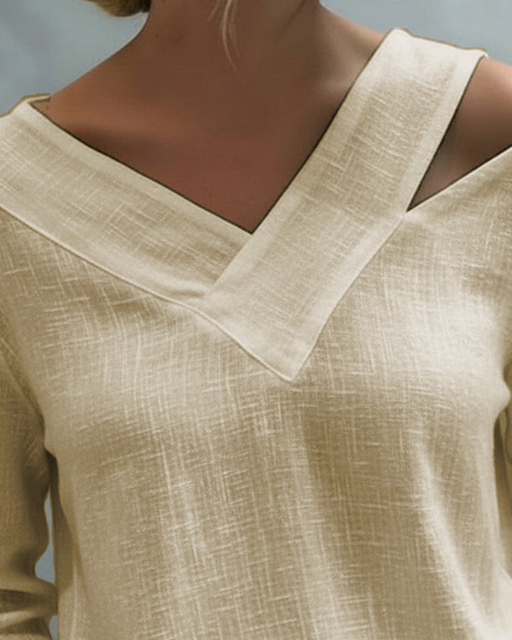 Women's Asymmetric V-Neck Top