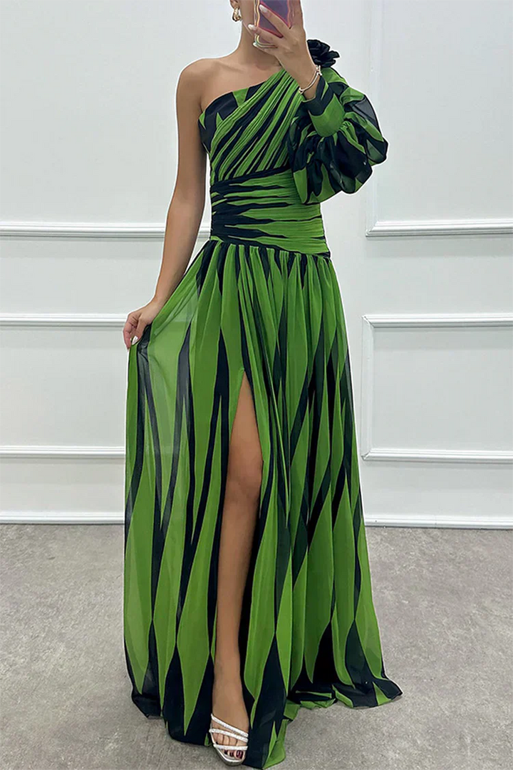 Women's Asymmetric Wedding Guest Maxi Dress
