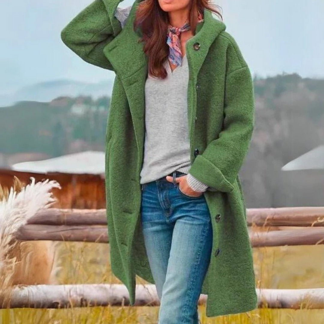Women's Oversized Hooded Coat | Warm Thick Fabric for Winter Layering