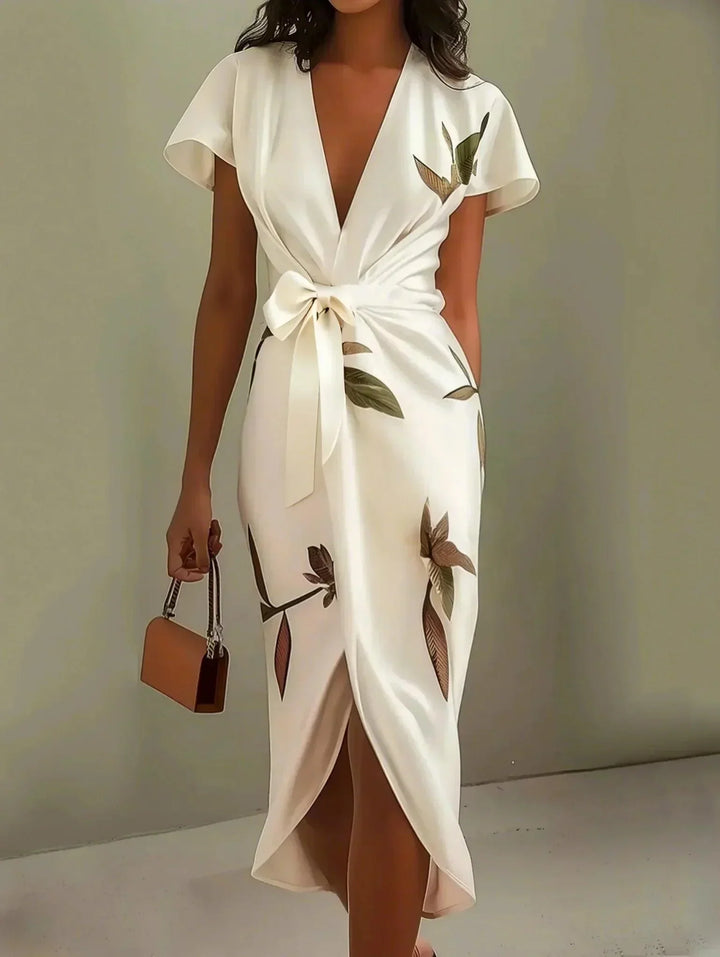 Women's Wrap Style Midi Dress