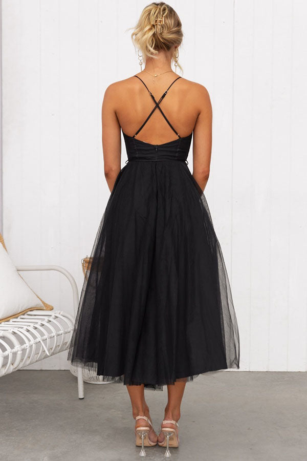 Florence | Wedding Guest Midi Dress Corset Tulle Skirt
