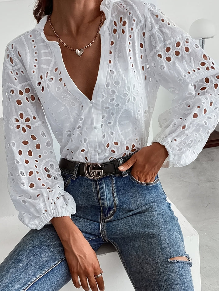Women's Floral Long Sleeve Blouse