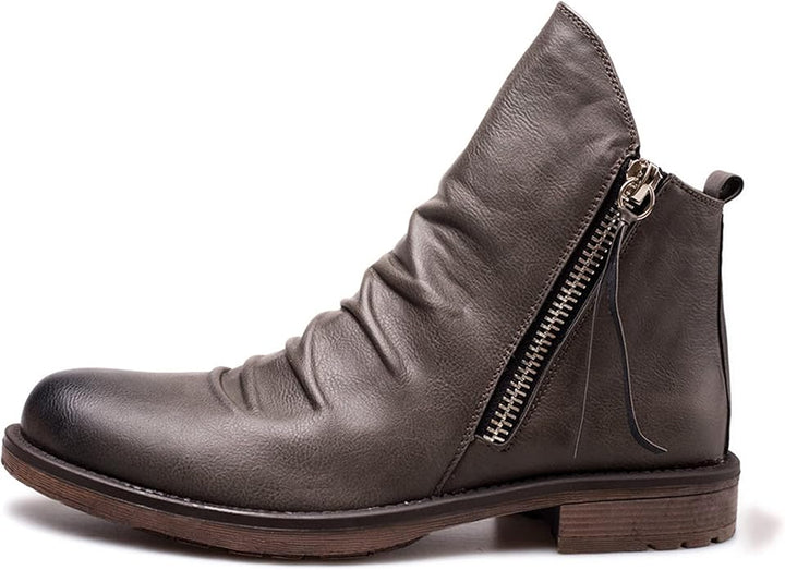 Zip Up Casual Boots with Clean Everyday Style for Men