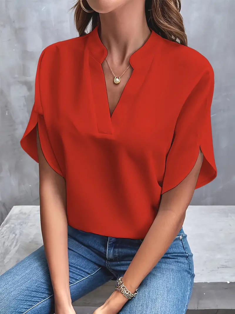 V Neck Blouse for Women