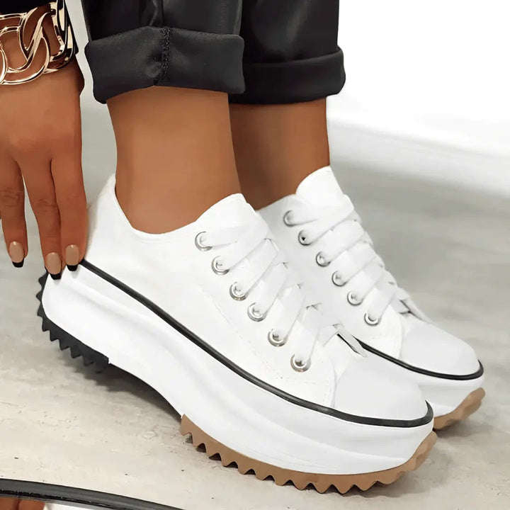 Platform Canvas Style Sneakers for Women