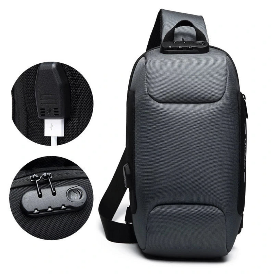 Anti-Theft Crossbody Sling Bag | USB Charging and RFID Protection