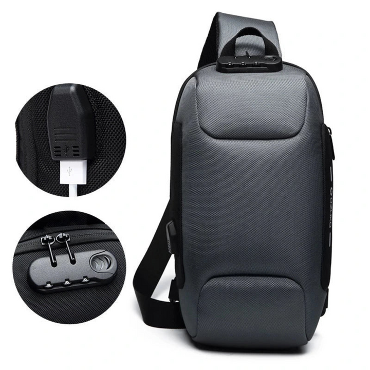 Anti-Theft Crossbody Sling Bag | USB Charging and RFID Protection