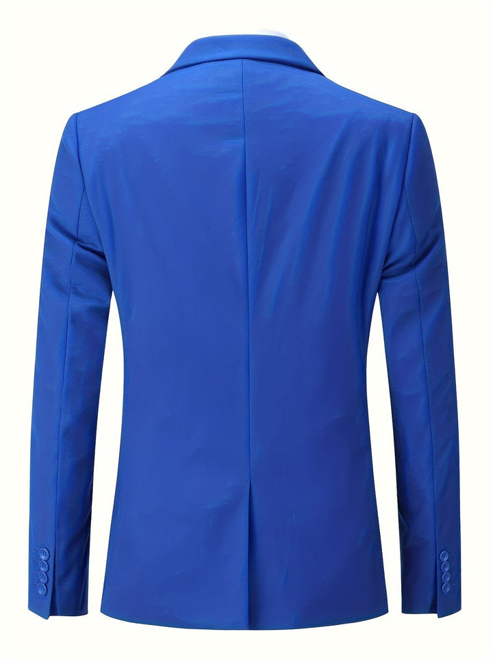 Classic Business Blazer with Structured Silhouette for Men