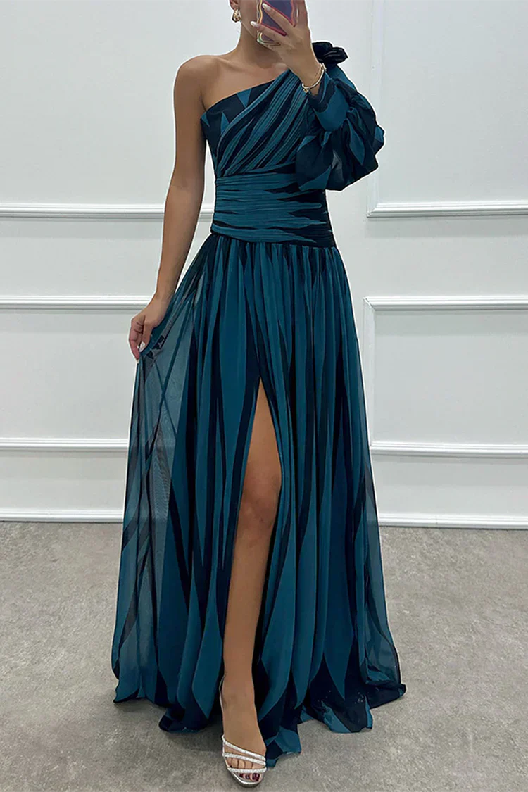 Women's Asymmetric Wedding Guest Maxi Dress