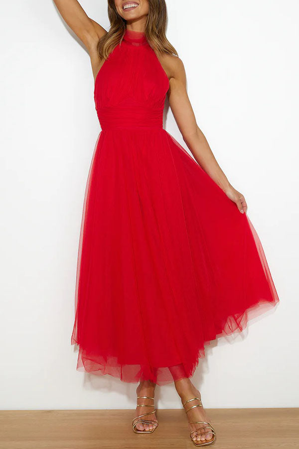 Women's Tulle Wedding Maxi Dress