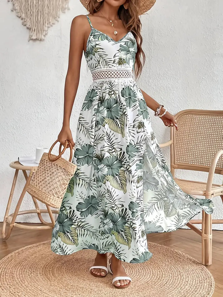 Women's Summer Floral Wedding Midi Dress