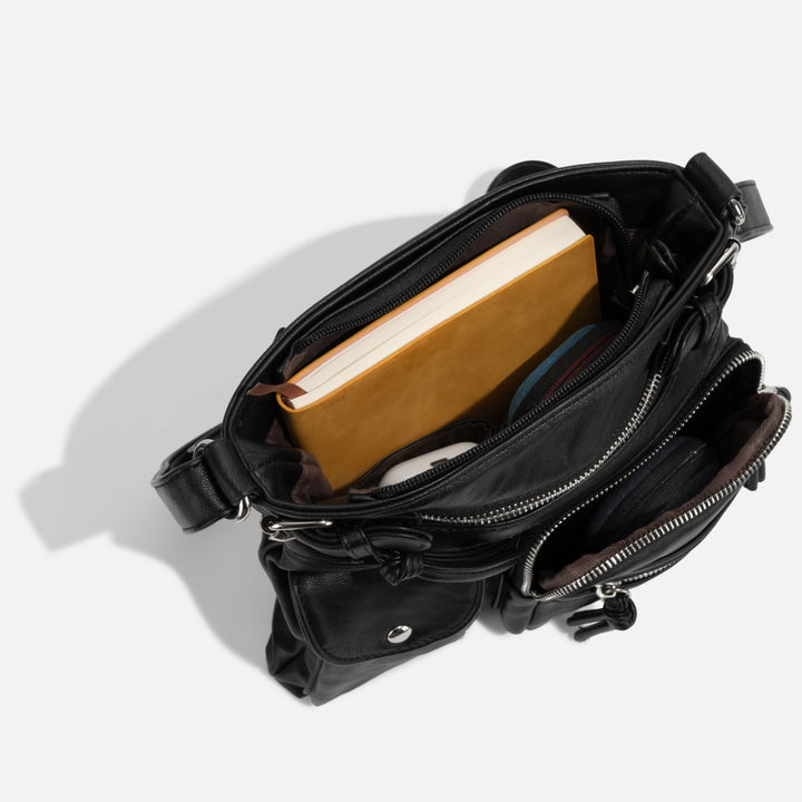 Women's Multi-Pocket Leather Shoulder Bag 2