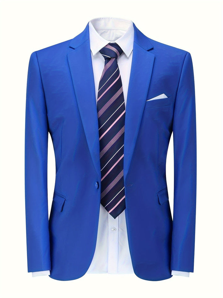 Classic Business Blazer with Structured Silhouette for Men