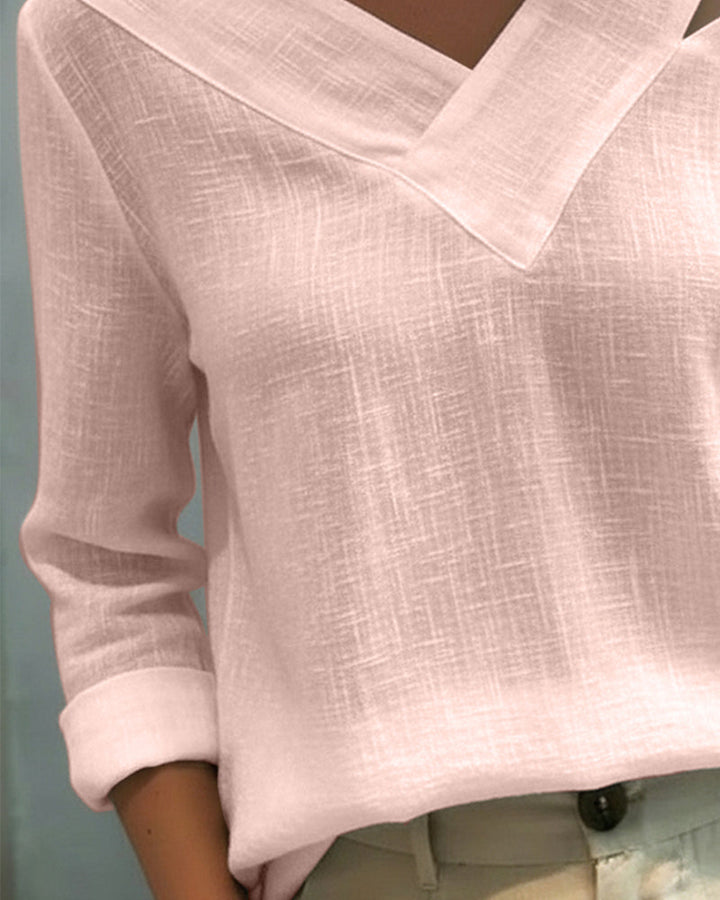 Women's Asymmetric V-Neck Top