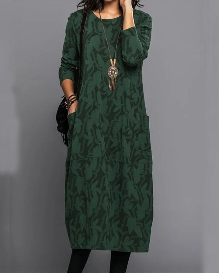 Adel - long -sleeved pocket dress with pressure 0