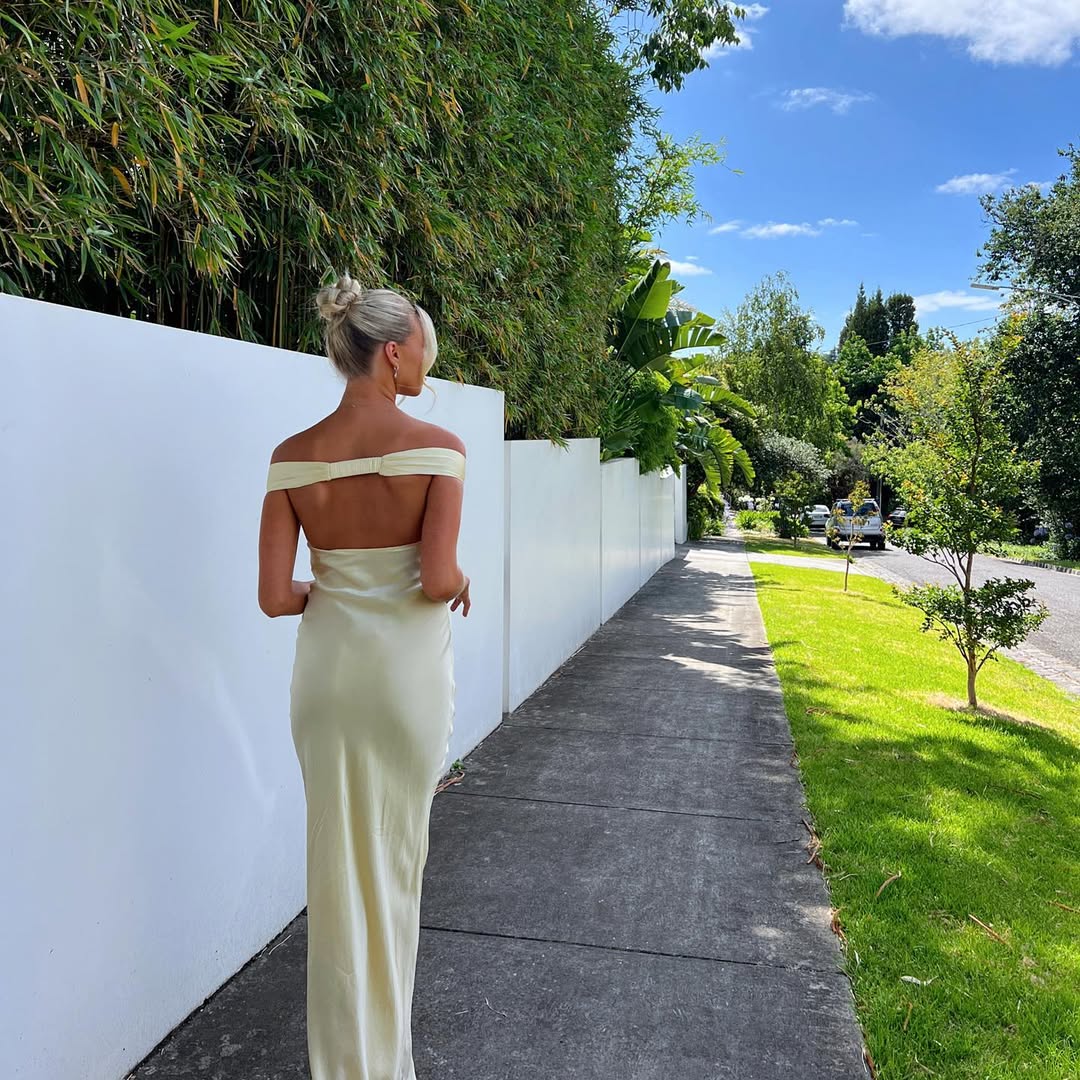 Women's Backless Maxi Dress | Elegant Satin Design 4