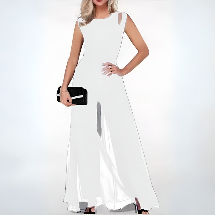 Women’s Sleeveless Jumpsuit with Wide Leg | Summer