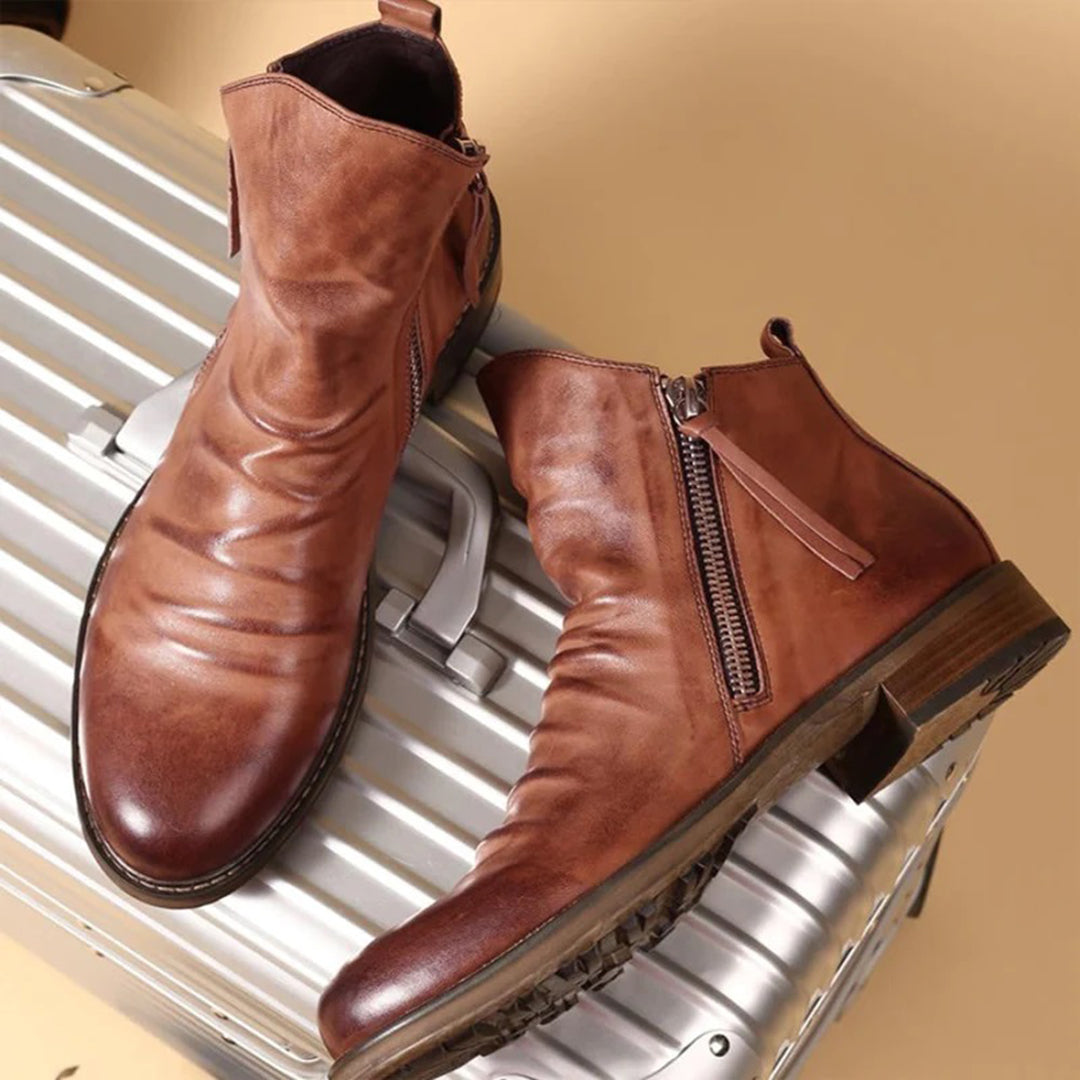 Zip Up Casual Boots with Clean Everyday Style for Men