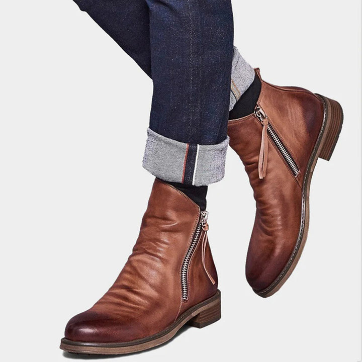 Zip Up Casual Boots with Clean Everyday Style for Men