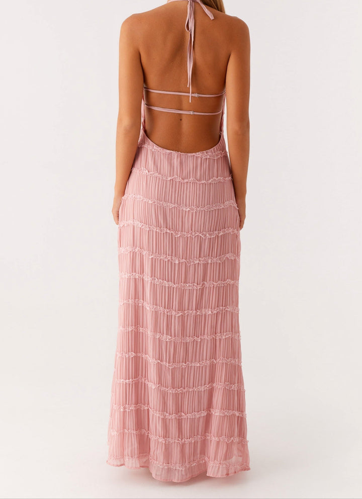 Women's Refined Halter Maxi Dress