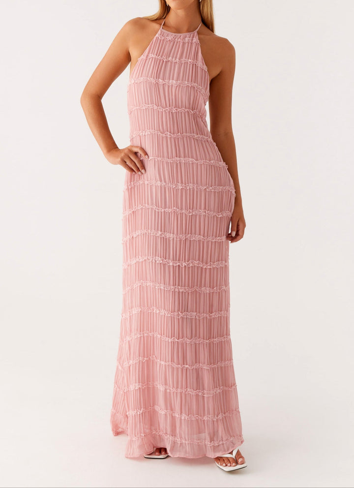 Women's Refined Halter Maxi Dress
