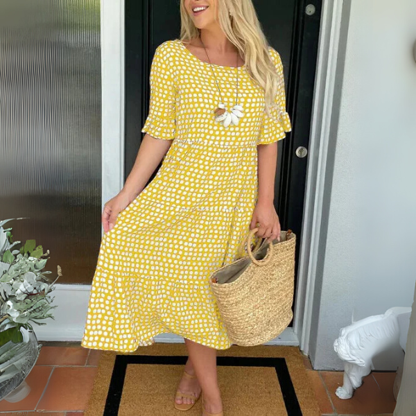 Relaxed Tiered Midi Dress