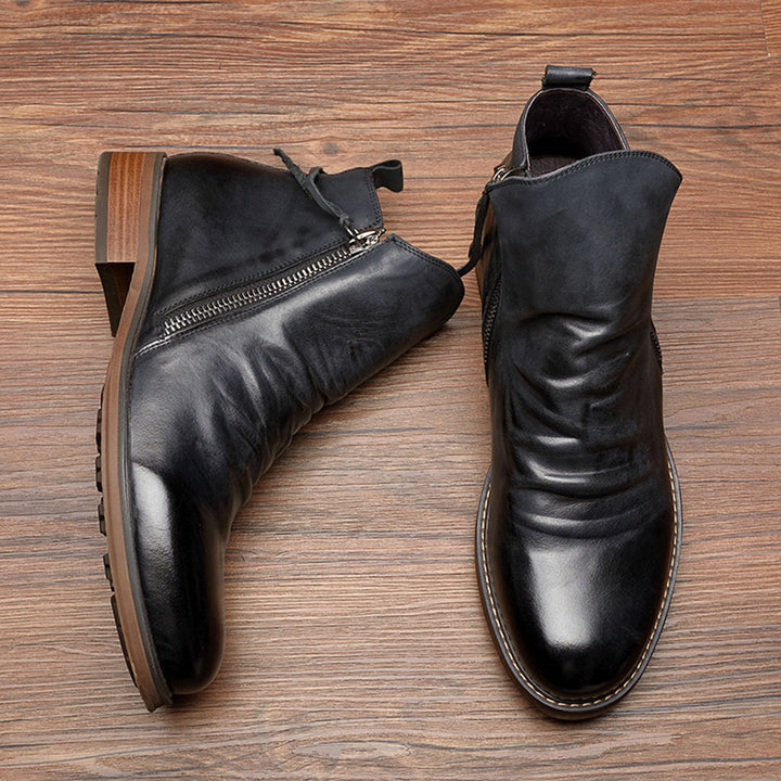 Zip Up Casual Boots with Clean Everyday Style for Men