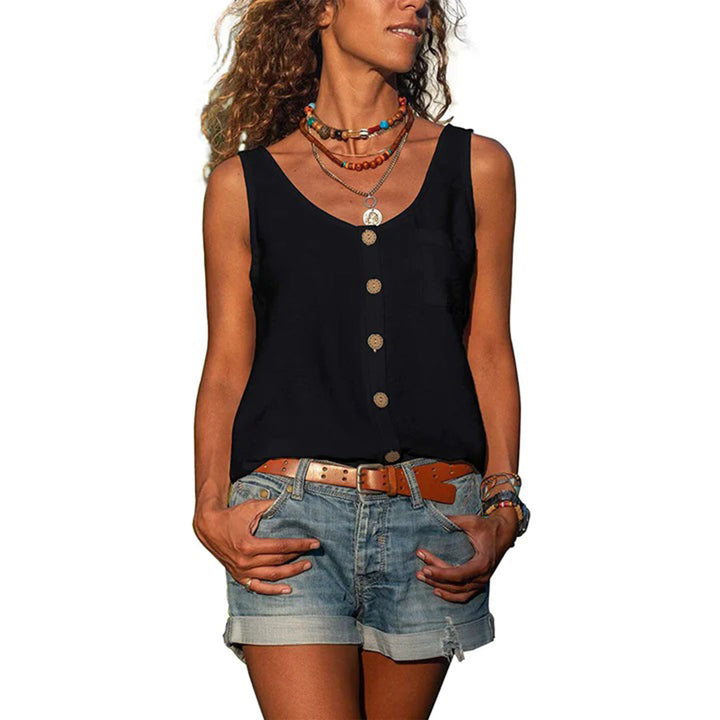 Women's Casual Sleeveless Top with Relaxed Fit