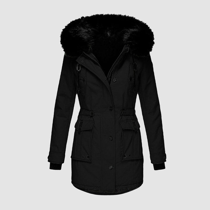 Hooded Winter Jacket with Quilted Design for Women
