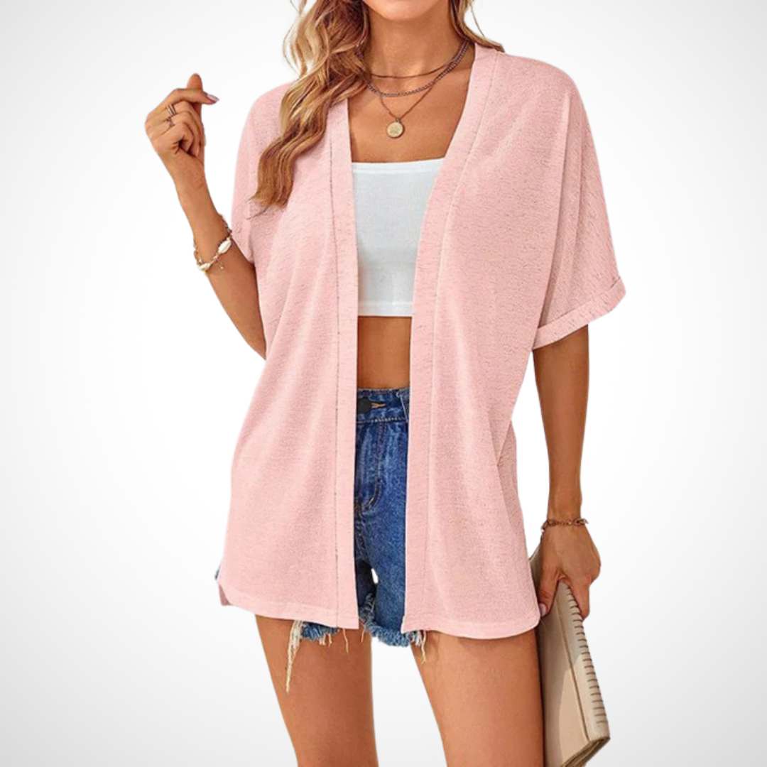 Women's Flowy Short Sleeve Cardigan