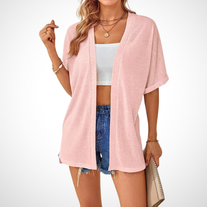 Women's Flowy Short Sleeve Cardigan