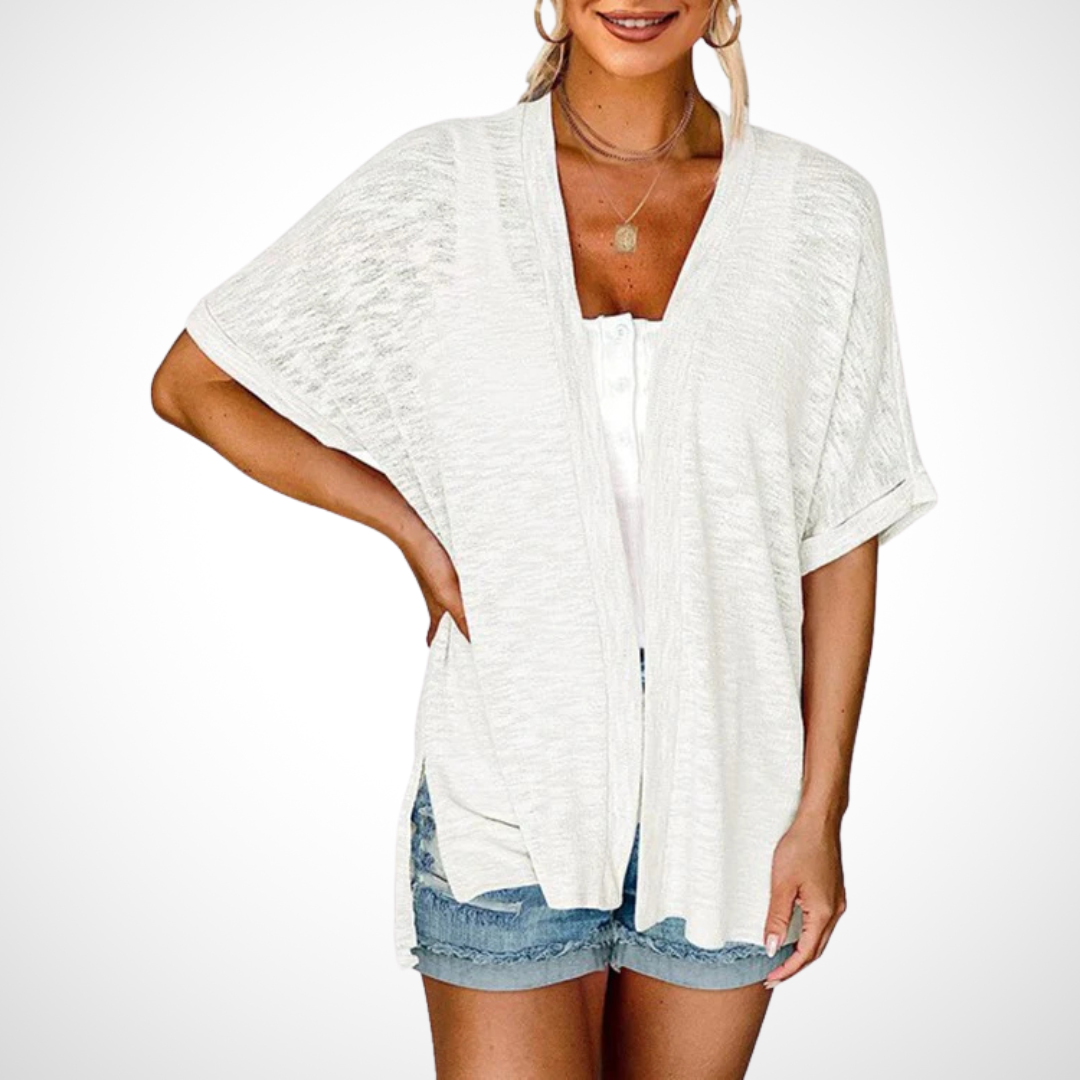 Women's Flowy Short Sleeve Cardigan